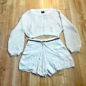 Knit sweater and shorts set, NWT Small